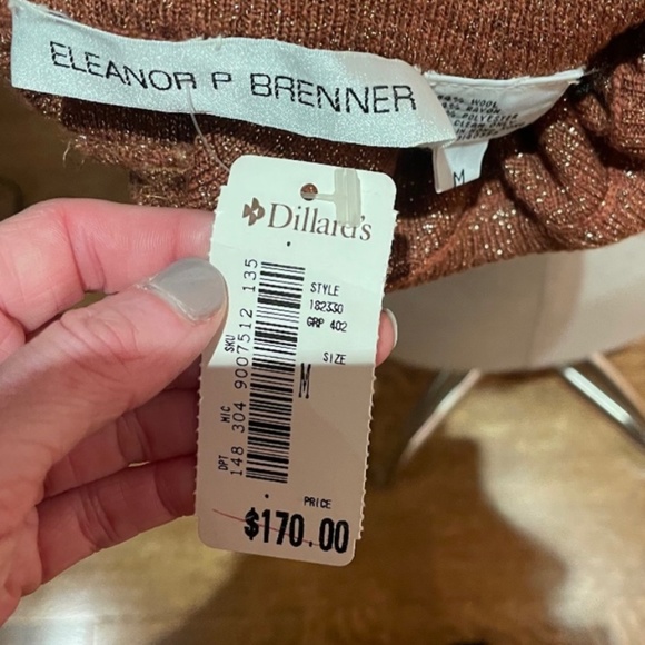 NWT 🧡ELEANOR P BRENNER WOMENS SIZE MEDIUM RIBBED WOOL BLEND TURTLENECK SWEATER - Picture 3 of 8